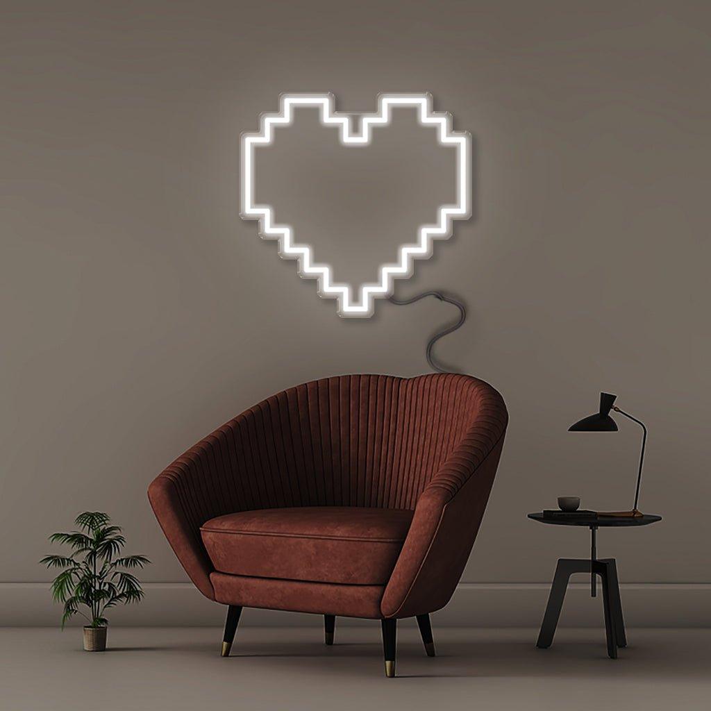 Pixel Heart - Neonific - LED Neon Signs - 50 CM - Blue