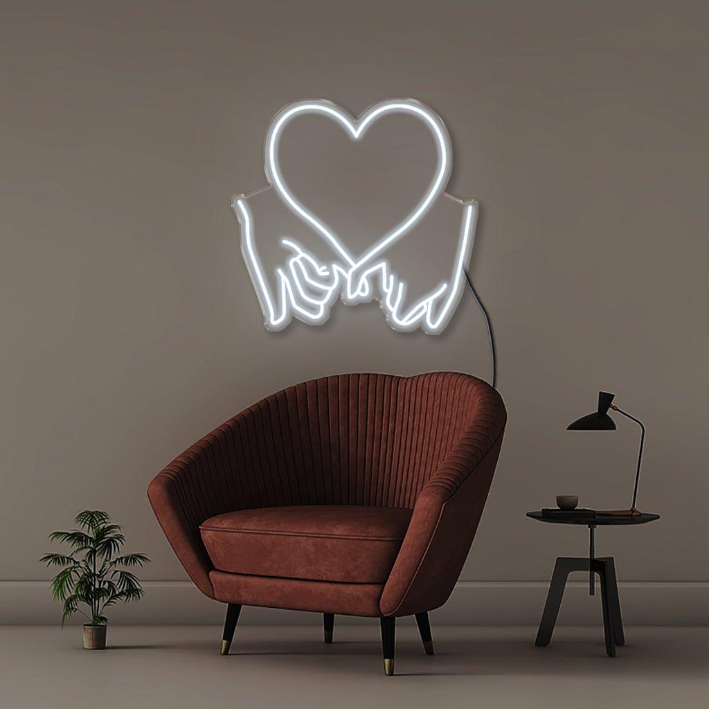 Promise Hands - Neonific - LED Neon Signs - 50 CM - Blue