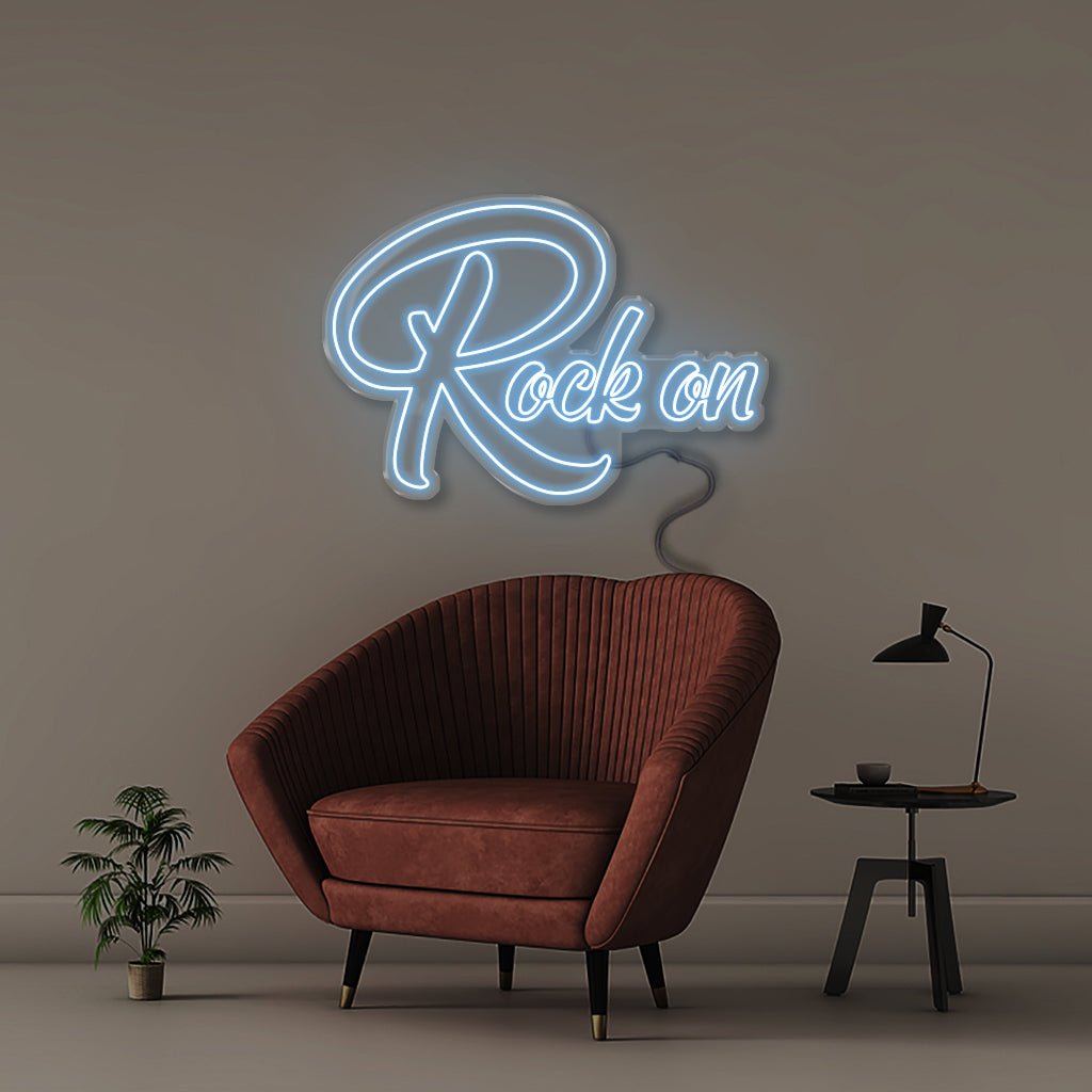 Rock On - Neonific - LED Neon Signs - 100 CM - Blue