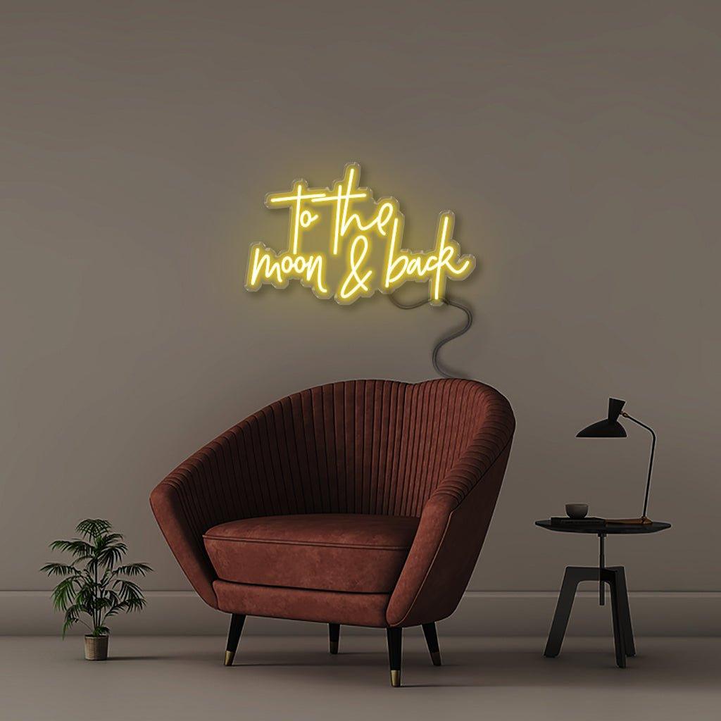 To the moon and back - Neonific - LED Neon Signs - 18" (46cm) - Yellow