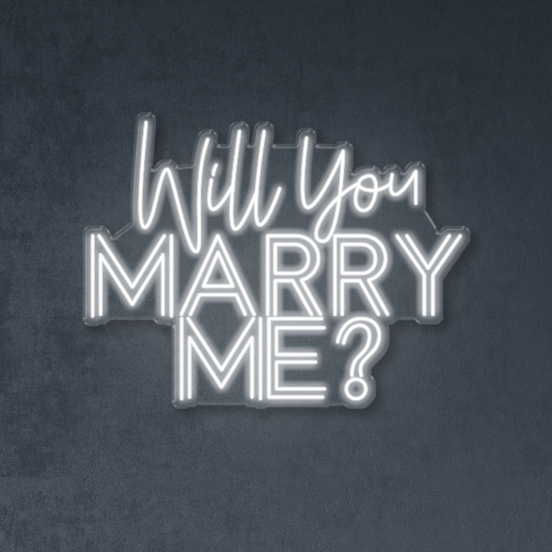Will you marry me Double-lined - Neonific - LED Neon Signs - 36" (91cm) -