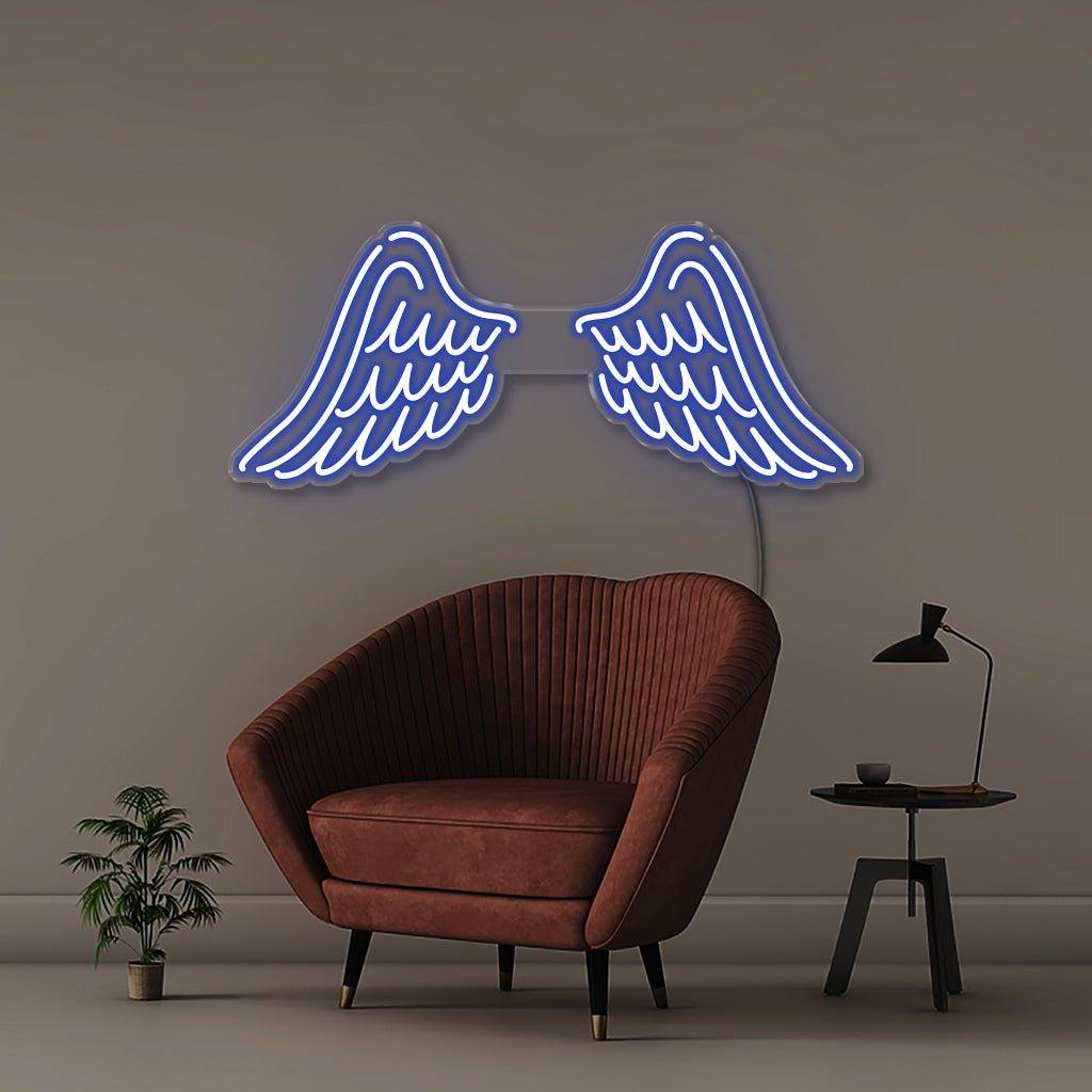 Wings - Neonific - LED Neon Signs - 30" (76cm) - Blue