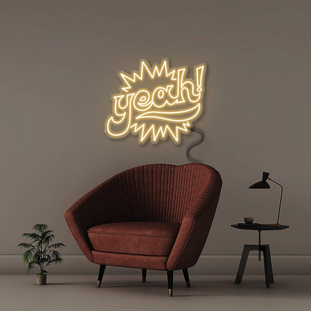 Yeah - Neonific - LED Neon Signs - 30" (76cm) - Warm White