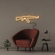 AK47 - Neonific - LED Neon Signs - 50 CM - Orange
