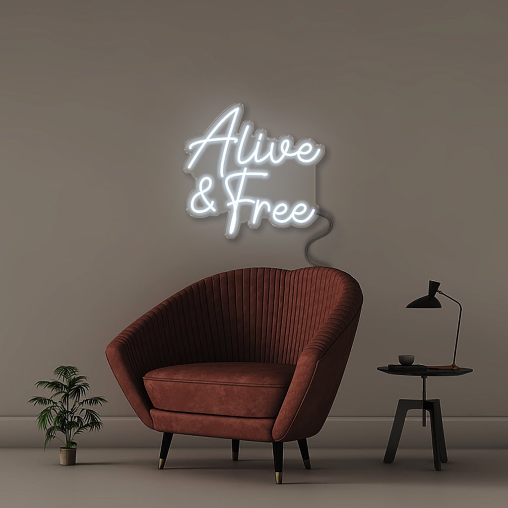 Alive & Free - Neonific - LED Neon Signs - 50 CM - Cool White