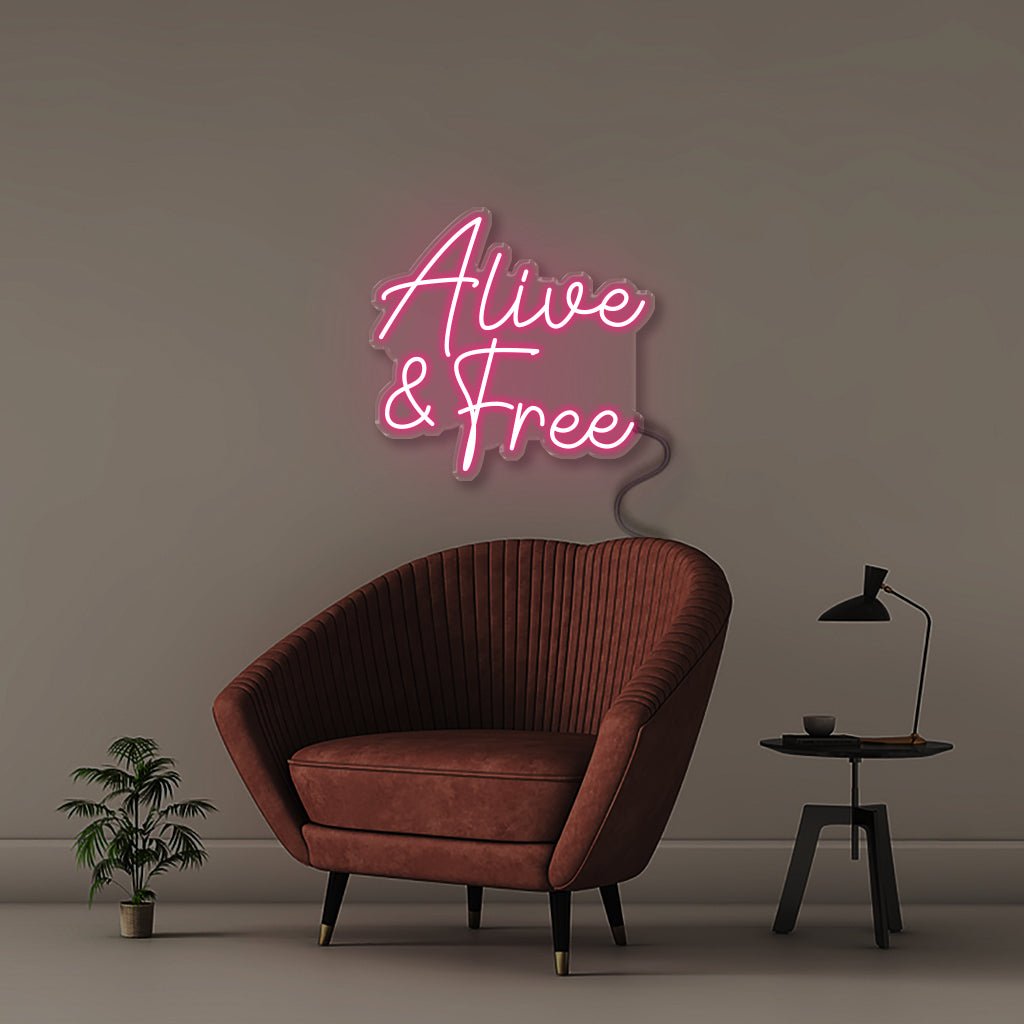 Alive & Free - Neonific - LED Neon Signs - 50 CM - Pink