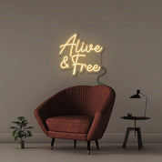 Alive & Free - Neonific - LED Neon Signs - 50 CM - Warm White