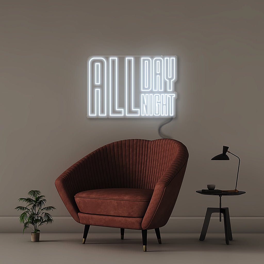 All Day All Night - Neonific - LED Neon Signs - 100 CM - Cool White
