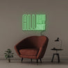 All Day All Night - Neonific - LED Neon Signs - 100 CM - Green