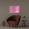 All Day All Night - Neonific - LED Neon Signs - 100 CM - Light Pink