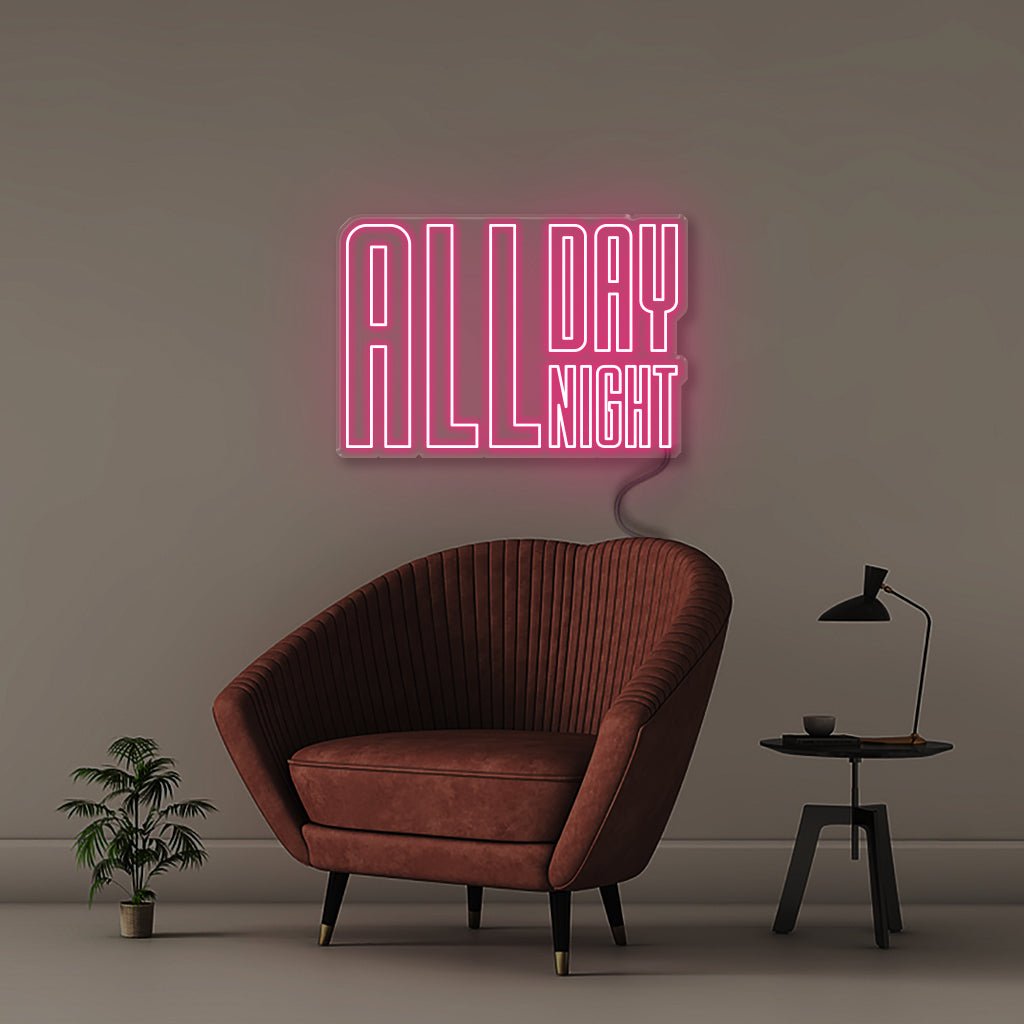 All Day All Night - Neonific - LED Neon Signs - 100 CM - Pink