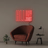 All Day All Night - Neonific - LED Neon Signs - 100 CM - Red