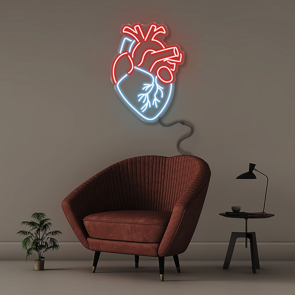 Anatomical Heart - Neonific - LED Neon Signs - 61cm (24") -