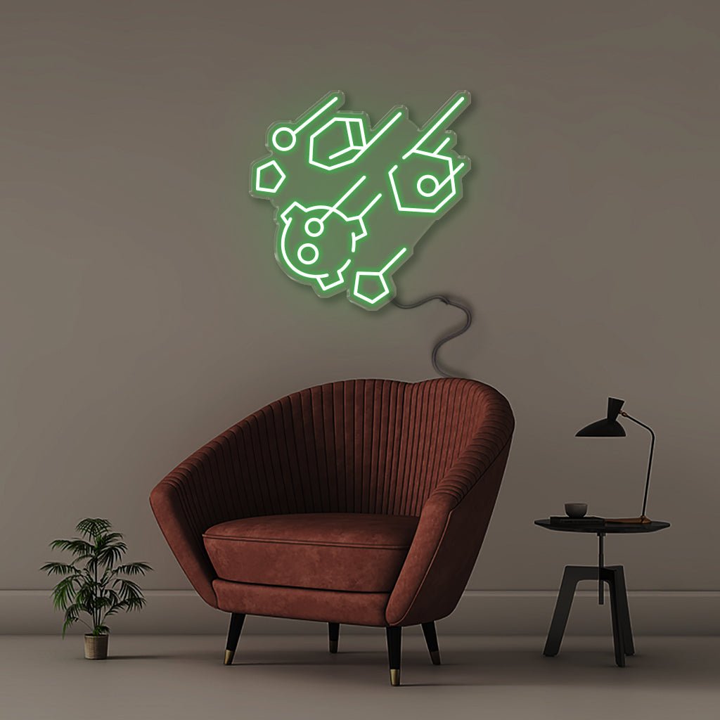 Asteroid - Neonific - LED Neon Signs - 50 CM - Green