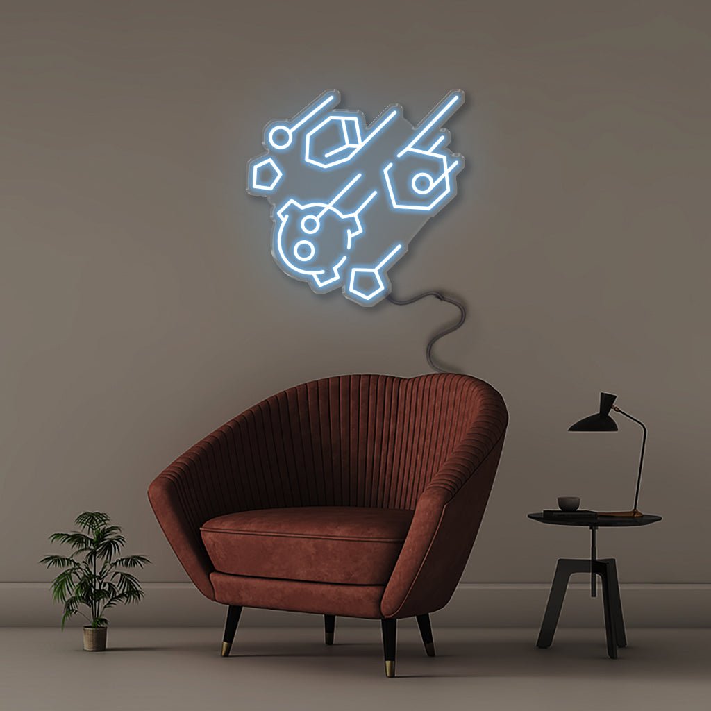Asteroid - Neonific - LED Neon Signs - 50 CM - Light Blue