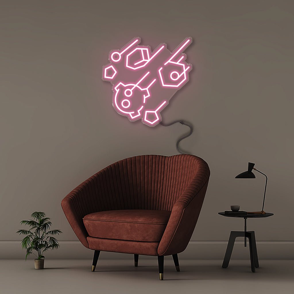 Asteroid - Neonific - LED Neon Signs - 50 CM - Light Pink
