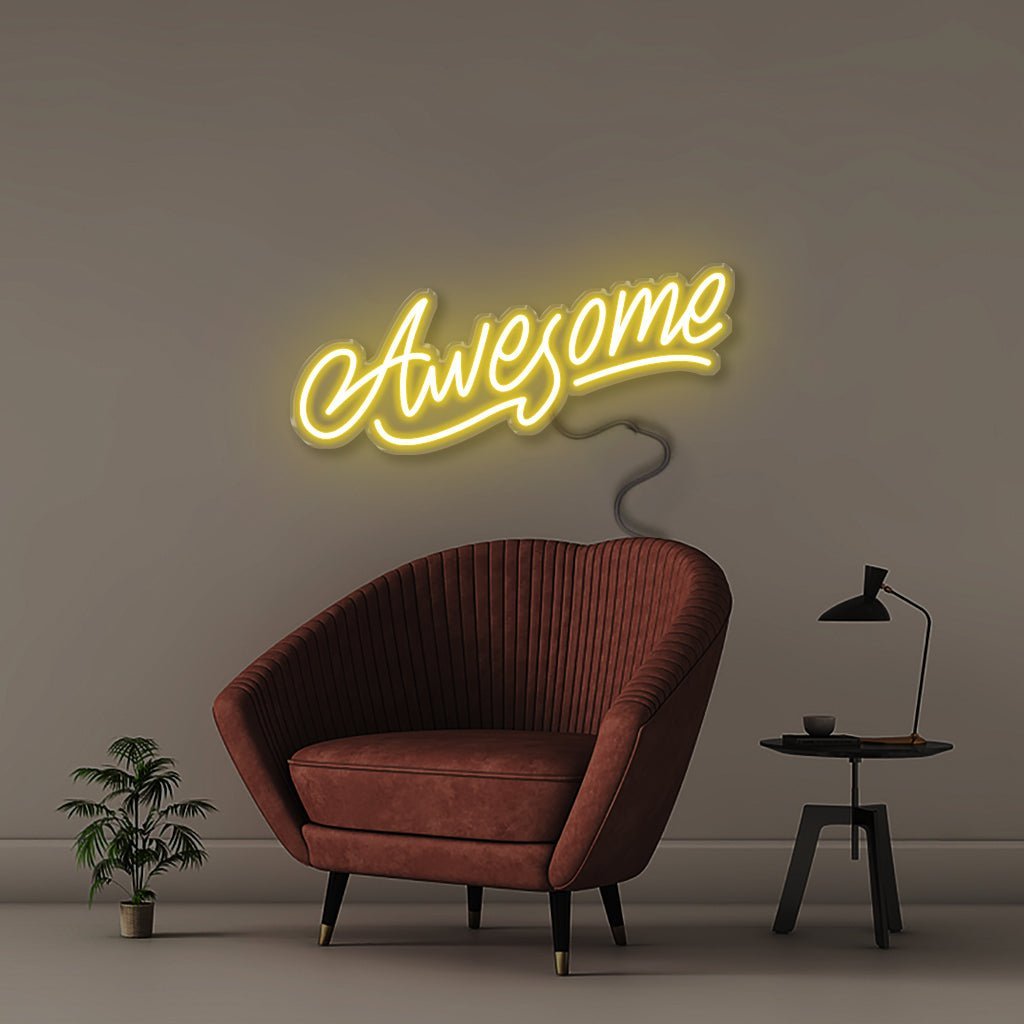Awesome - Neonific - LED Neon Signs - 50 CM - Yellow