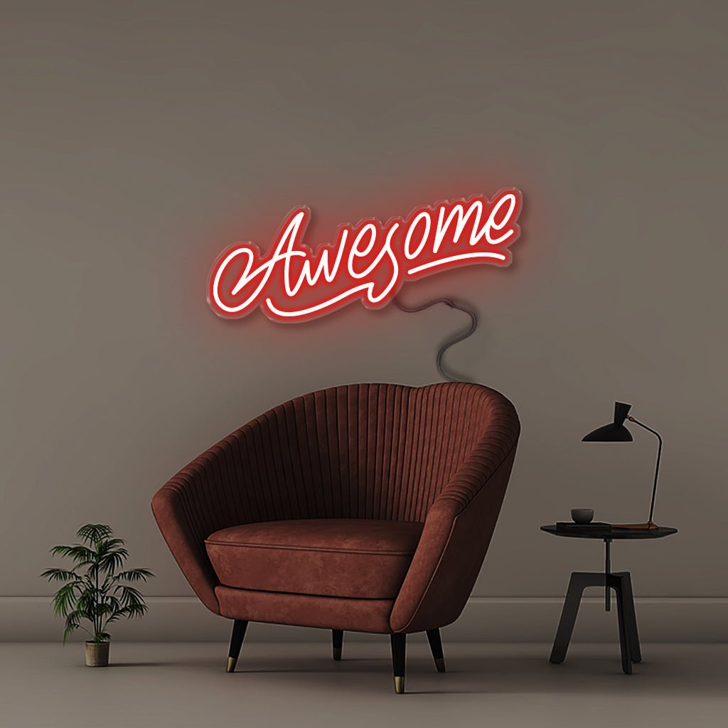 Awesome - Neonific - LED Neon Signs - 50 CM - Red