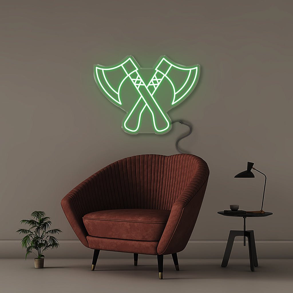 Axes - Neonific - LED Neon Signs - 50 CM - Green