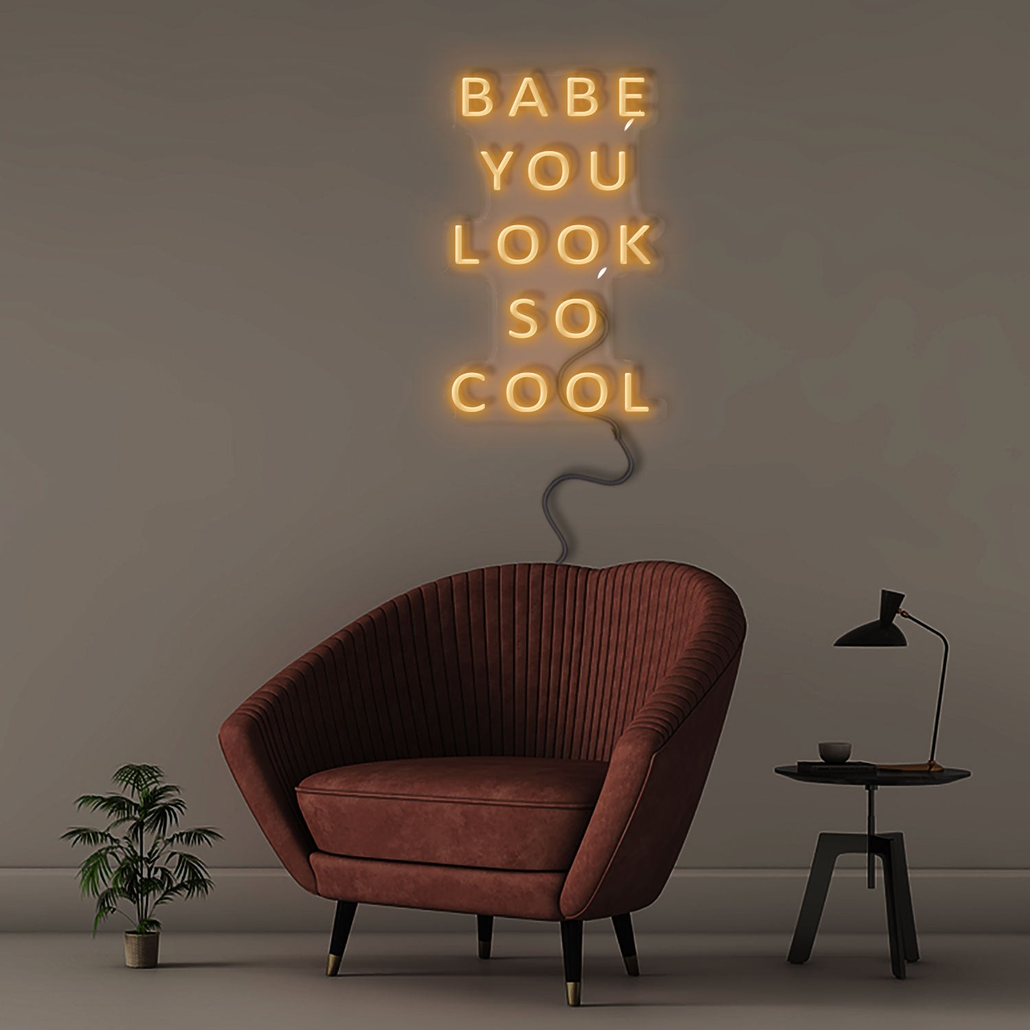 Babe You Look So Cool - Neonific - LED Neon Signs - 60cm - White