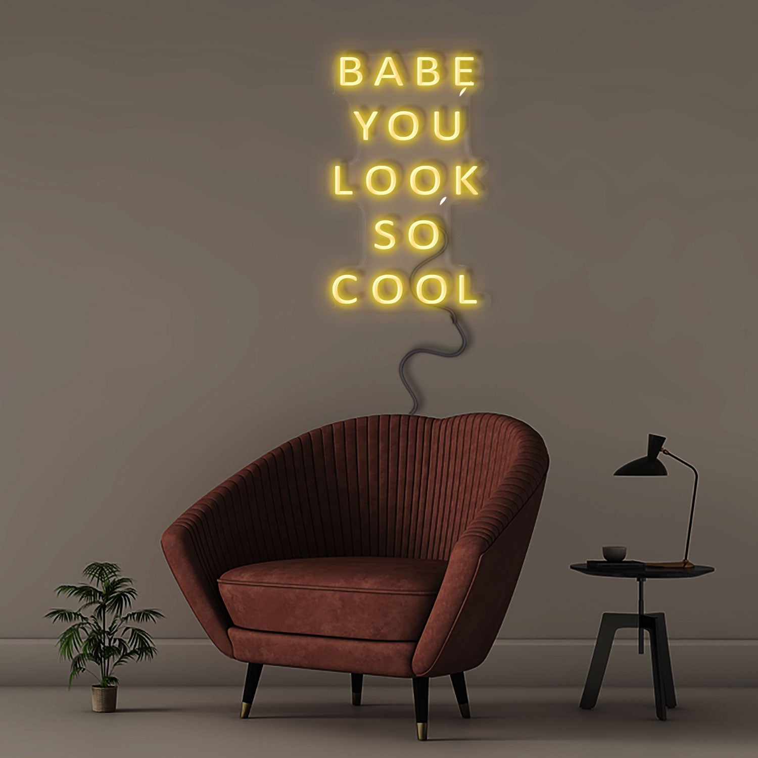 Babe You Look So Cool - Neonific - LED Neon Signs - 60cm - White