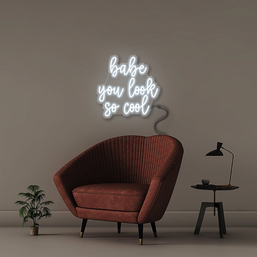 Babe You Look so Cool - Neonific - LED Neon Signs - 50 CM - Cool White