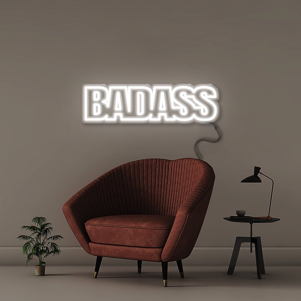 Badass - Neonific - LED Neon Signs - 100 CM - White