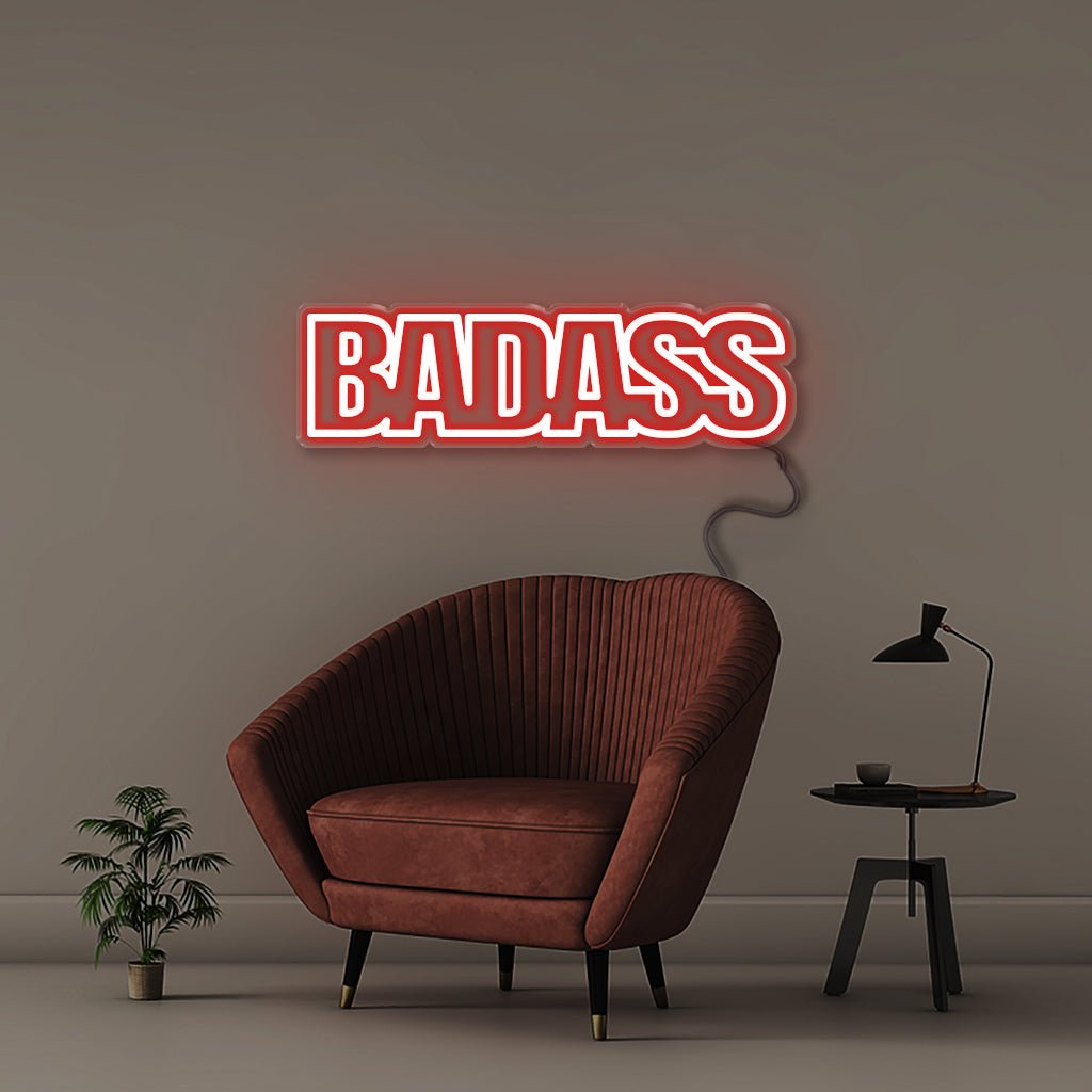 Badass - Neonific - LED Neon Signs - 100 CM - Red