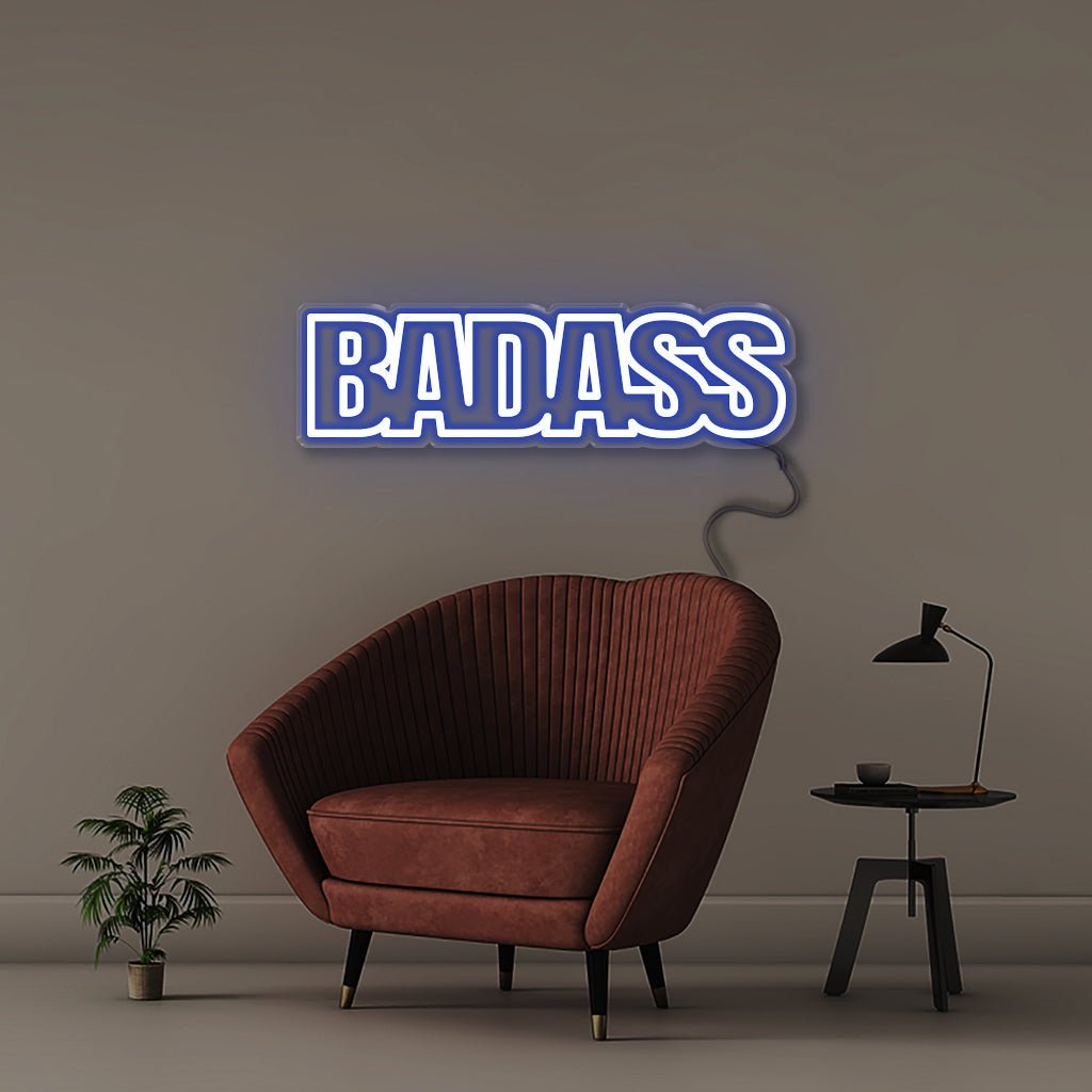 Badass - Neonific - LED Neon Signs - 100 CM - Blue