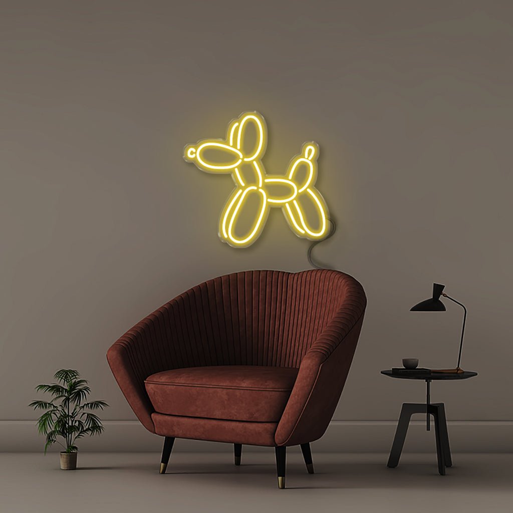 Balloon Dog - Neonific - LED Neon Signs - 50 CM - Yellow