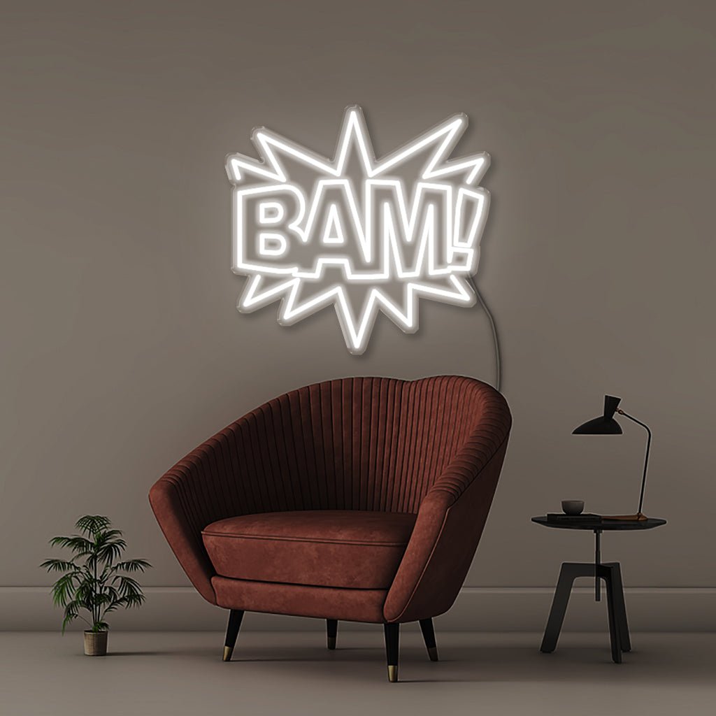 Bam - Neonific - LED Neon Signs - 50 CM - White