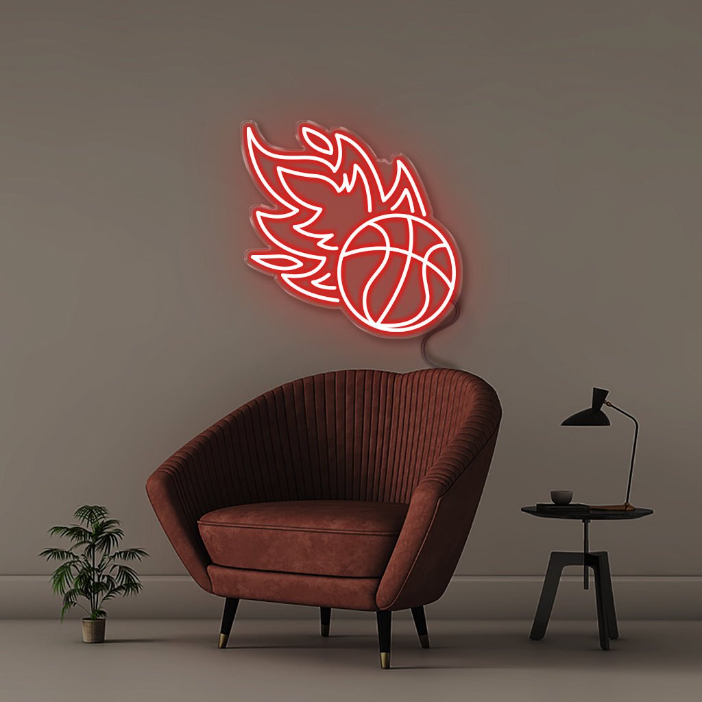 Basket Ball - Neonific - LED Neon Signs - 50 CM - Red