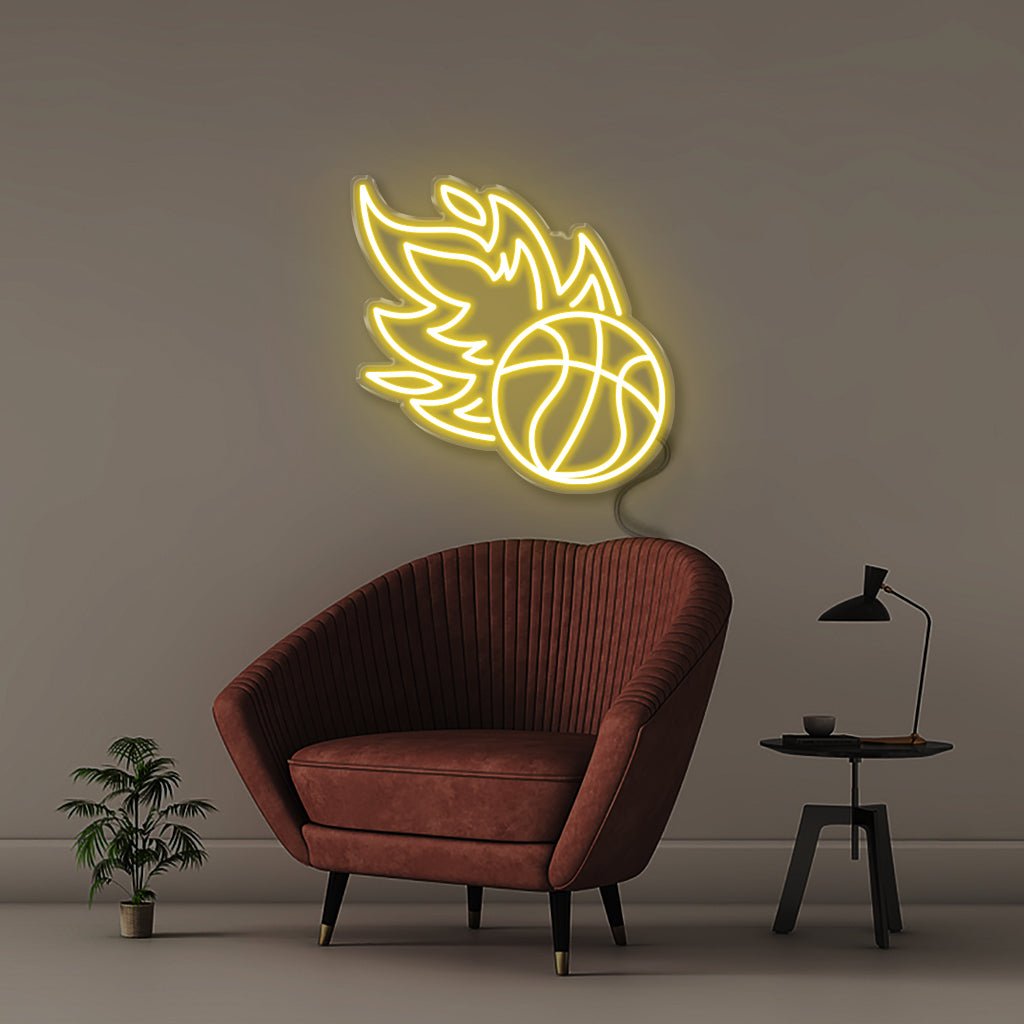 Basket Ball - Neonific - LED Neon Signs - 50 CM - Yellow