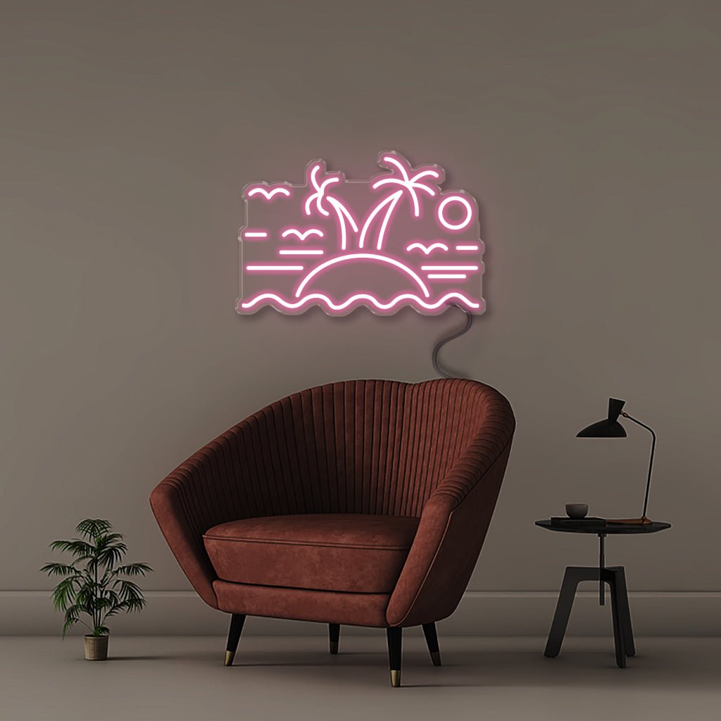 Beach and Waves - Neonific - LED Neon Signs - 50 CM - Light Pink