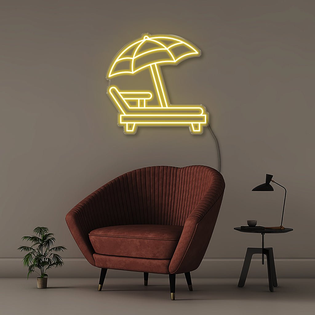 Beach Chair - Neonific - LED Neon Signs - 50 CM - Yellow