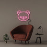Bear Face - Neonific - LED Neon Signs - 50 CM - Pink
