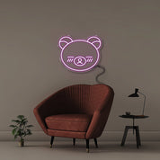 Bear Face - Neonific - LED Neon Signs - 50 CM - Purple