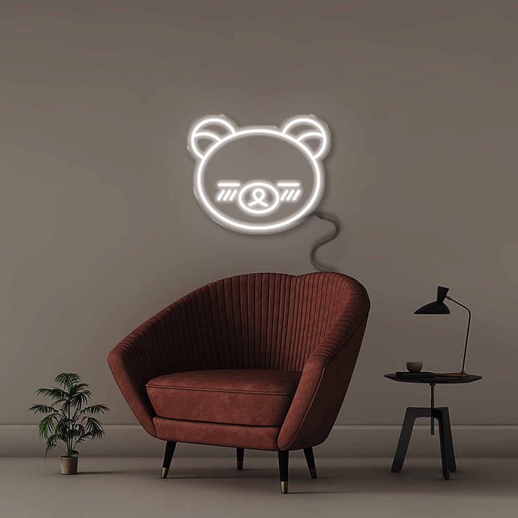 Bear Face - Neonific - LED Neon Signs - 50 CM - White