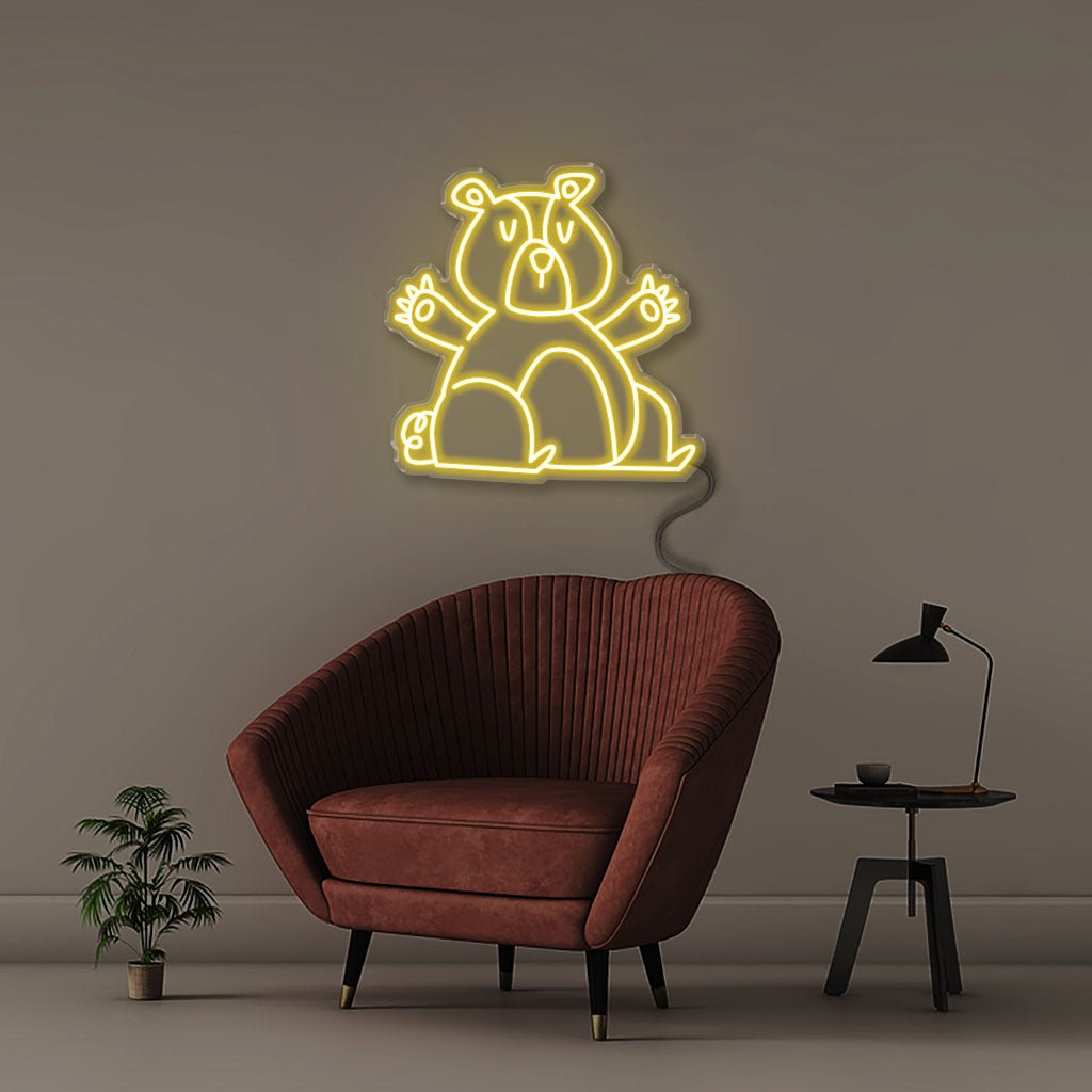 Bear - Neonific - LED Neon Signs - 50 CM - Yellow