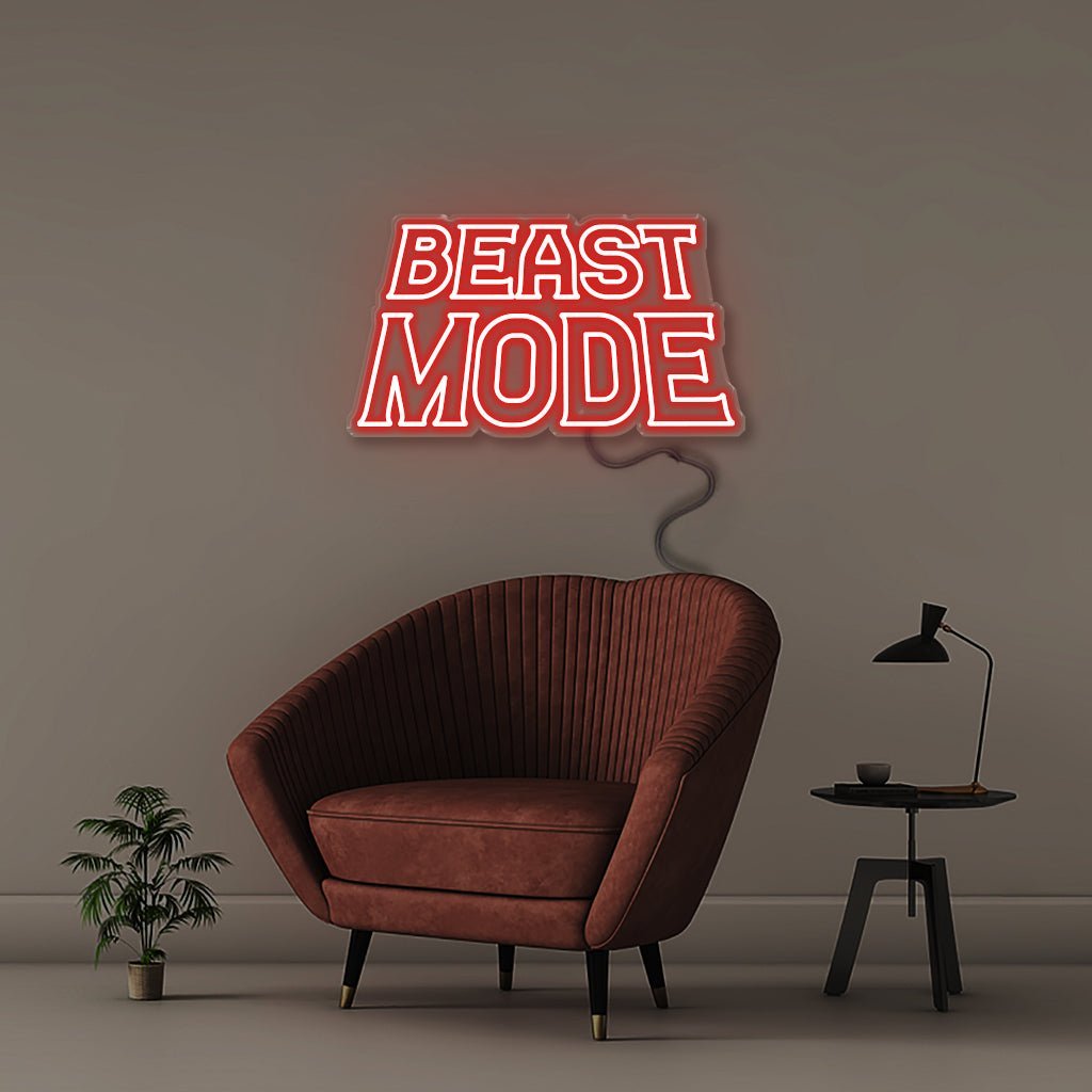 Beastmode - Neonific - LED Neon Signs - 50 CM - Red