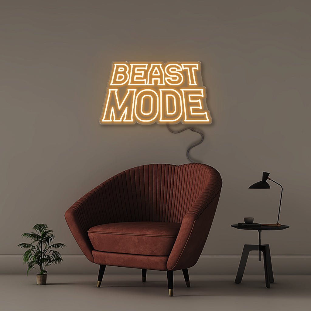 Beastmode - Neonific - LED Neon Signs - 50 CM - Orange