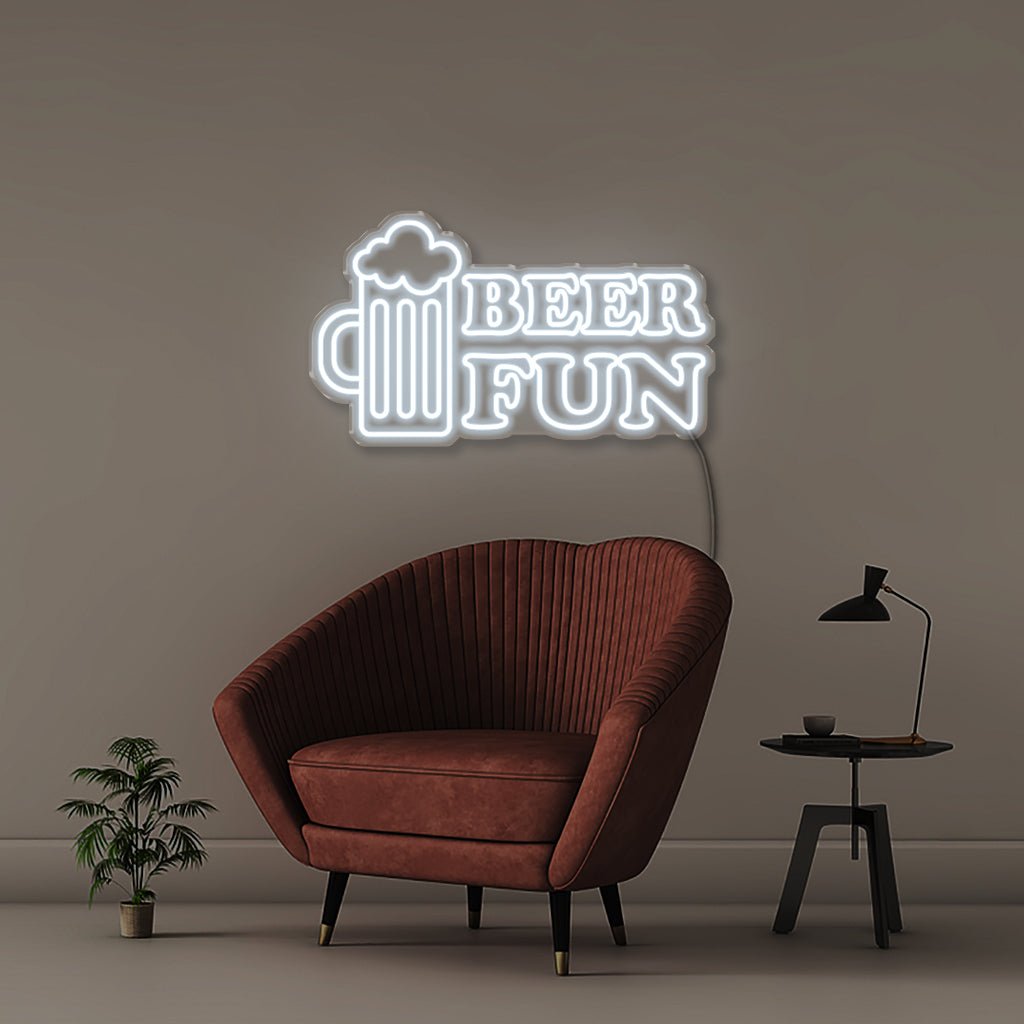 Beer Fun - Neonific - LED Neon Signs - 75 CM - Cool White