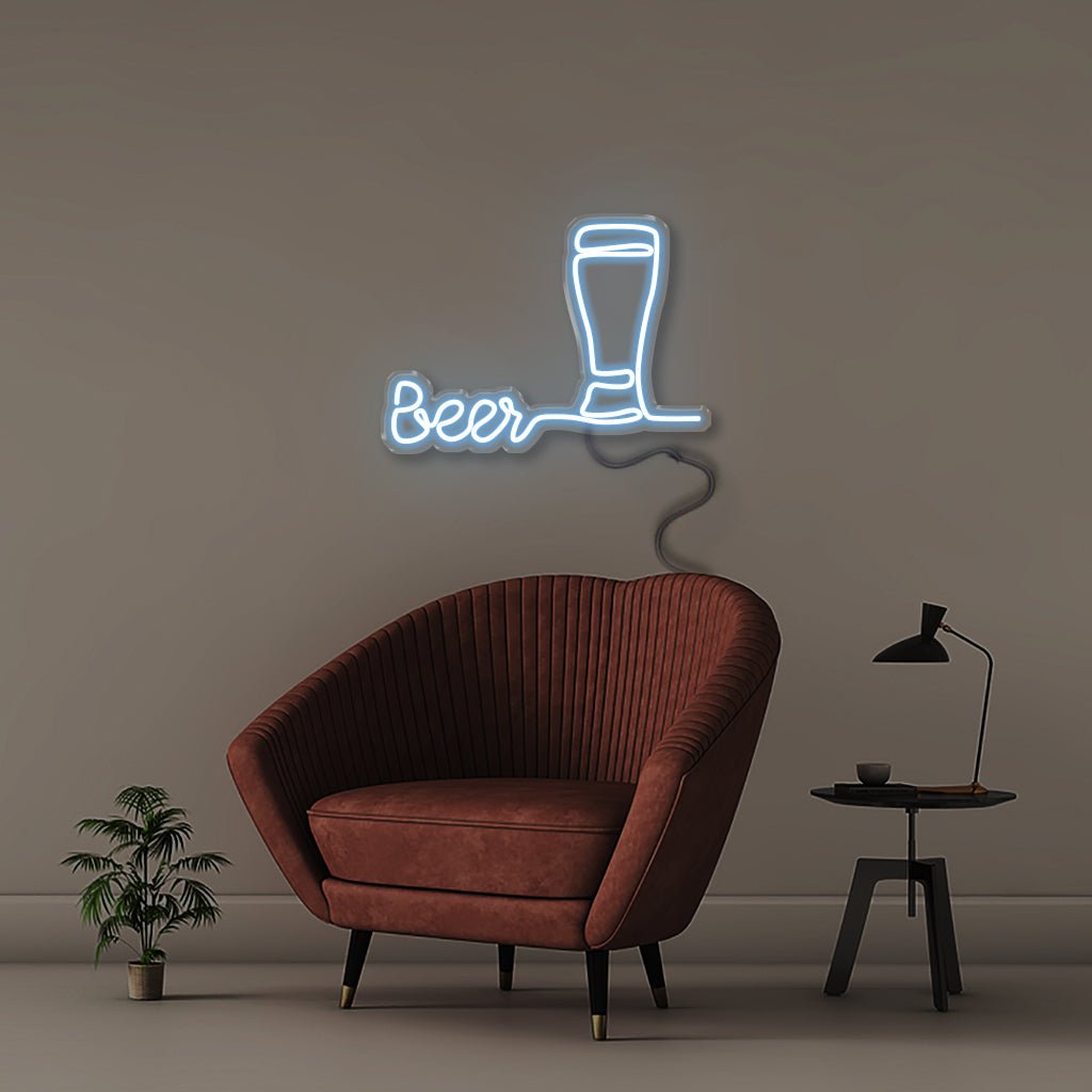 Beer - Neonific - LED Neon Signs - 50 CM - Light Blue