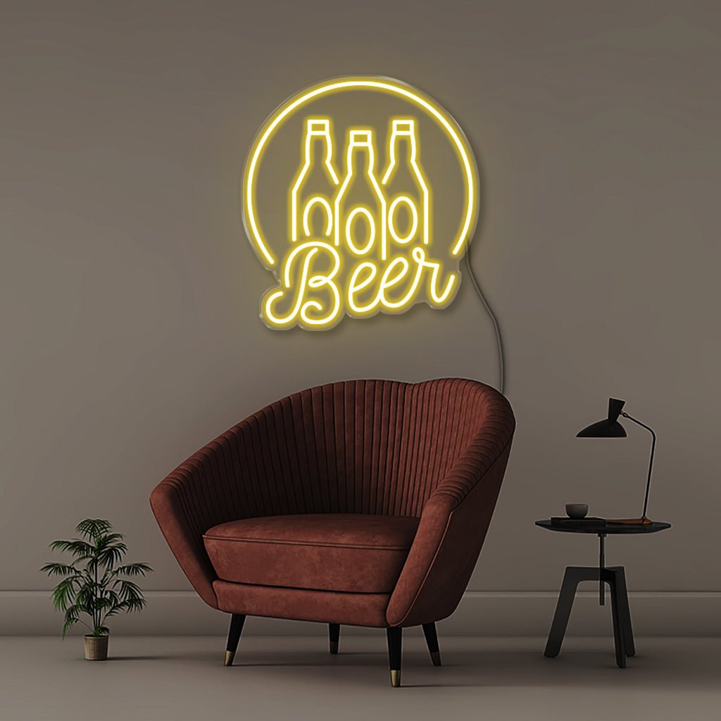 Beers - Neonific - LED Neon Signs - 50 CM - Yellow