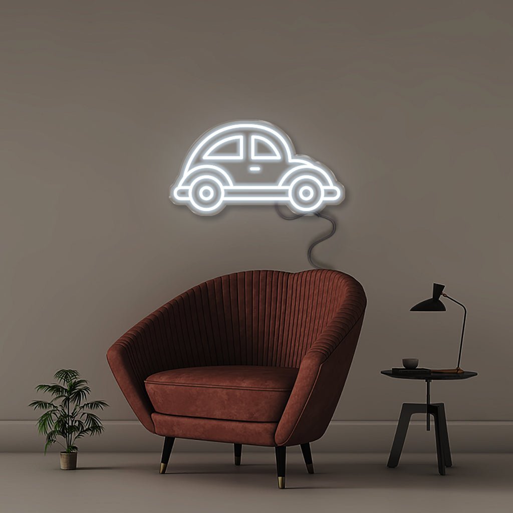 Beetle Car - Neonific - LED Neon Signs - 50 CM - Cool White