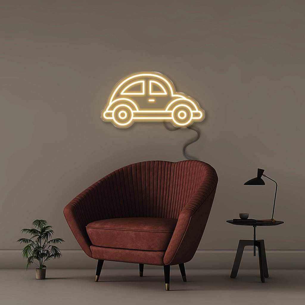 Beetle Car - Neonific - LED Neon Signs - 50 CM - Warm White