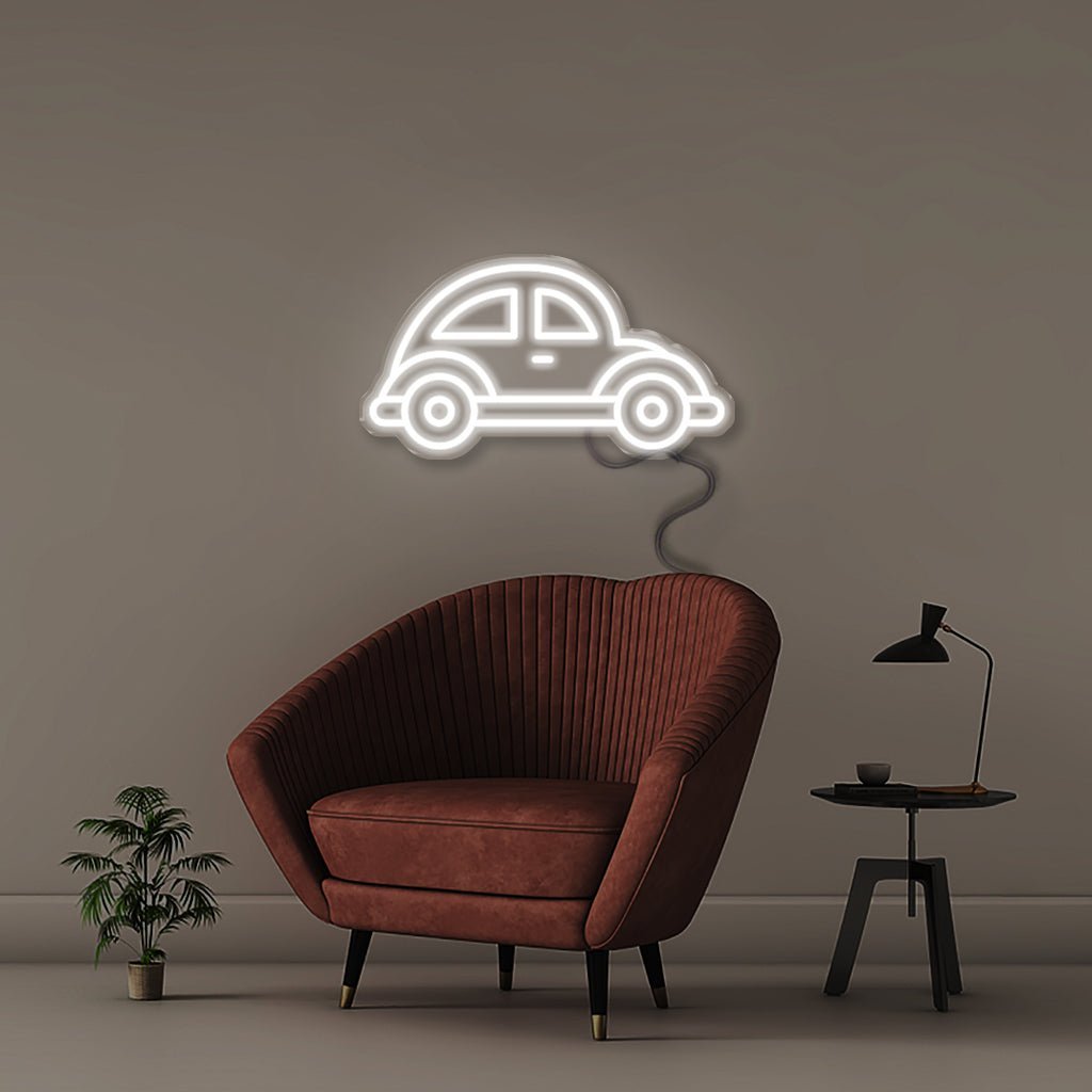 Beetle Car - Neonific - LED Neon Signs - 50 CM - White