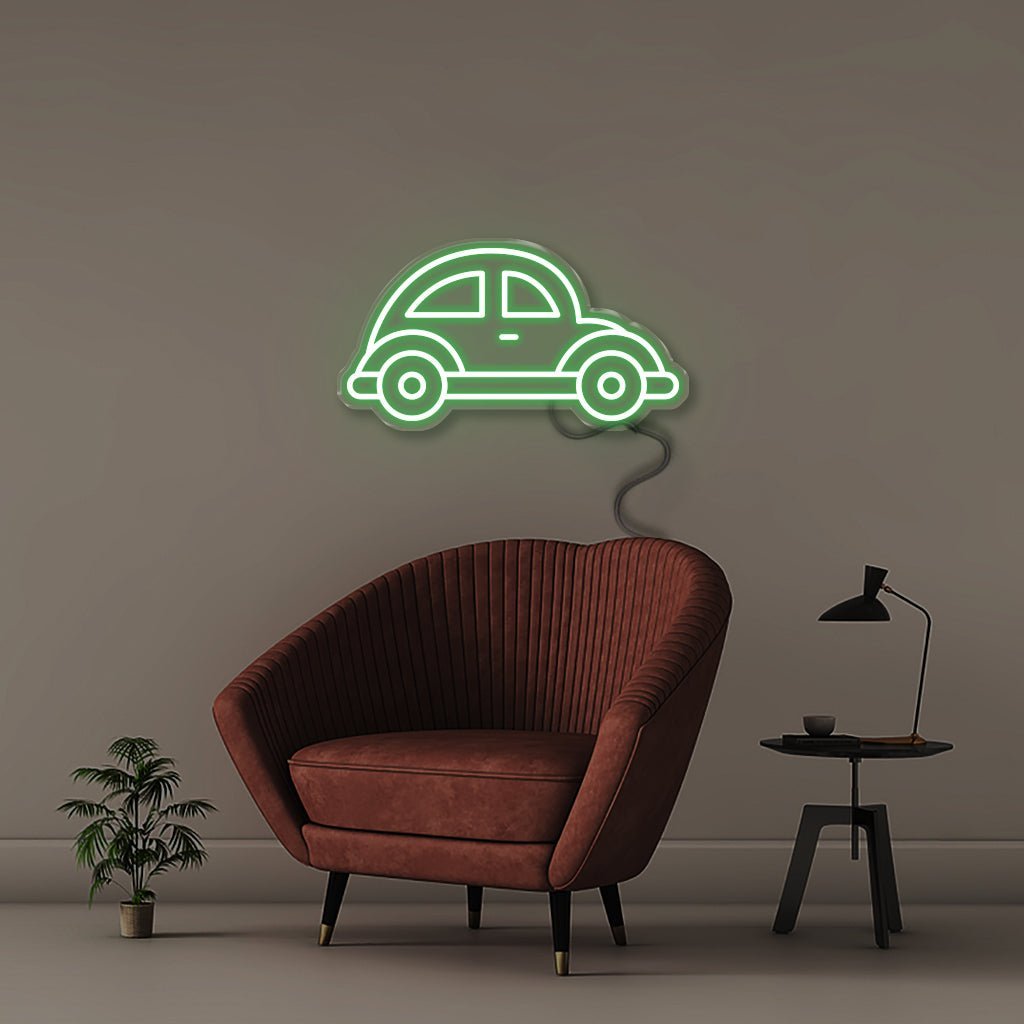 Beetle Car - Neonific - LED Neon Signs - 50 CM - Green