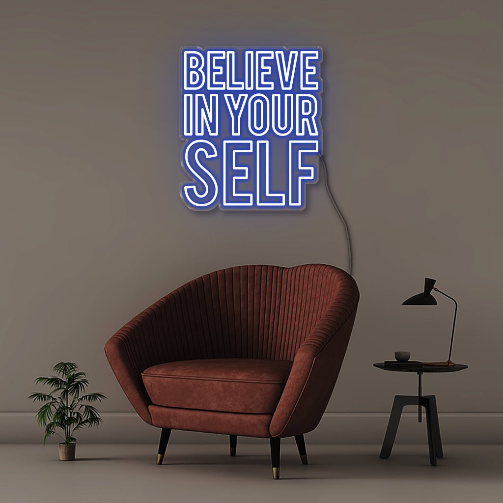 Believe in Yourself - Neonific - LED Neon Signs - 50 CM - Blue
