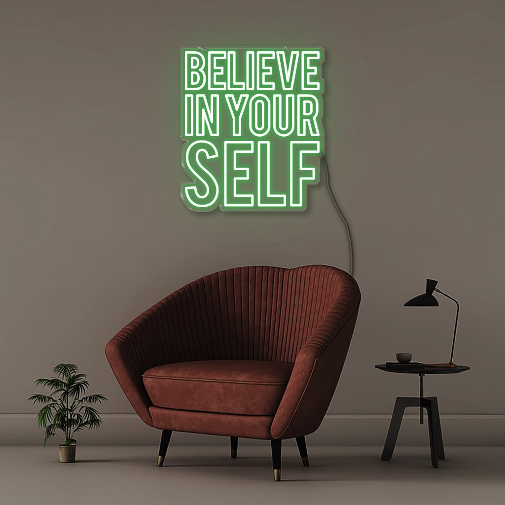 Believe in Yourself - Neonific - LED Neon Signs - 50 CM - Green